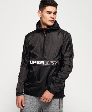 Superdry Core Skate Packaway Overhead Férfi Kabát Fekete | JZIHP8750